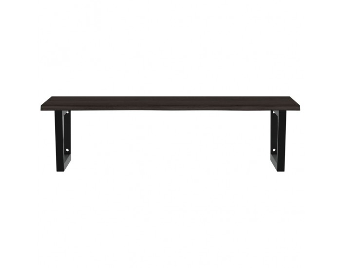 Sonata H Стенен рафт за мивка, стомана и масивно дърво дъб