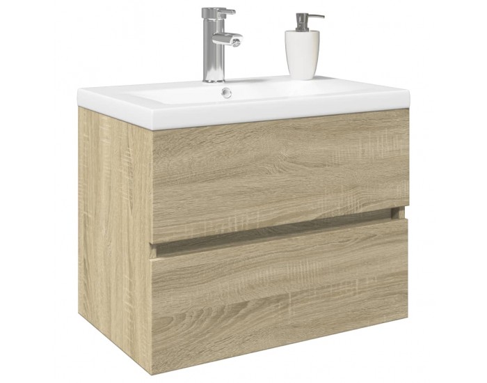 Sonata H Комплект мебели за баня от 2 части, керамика и инженерно дърво