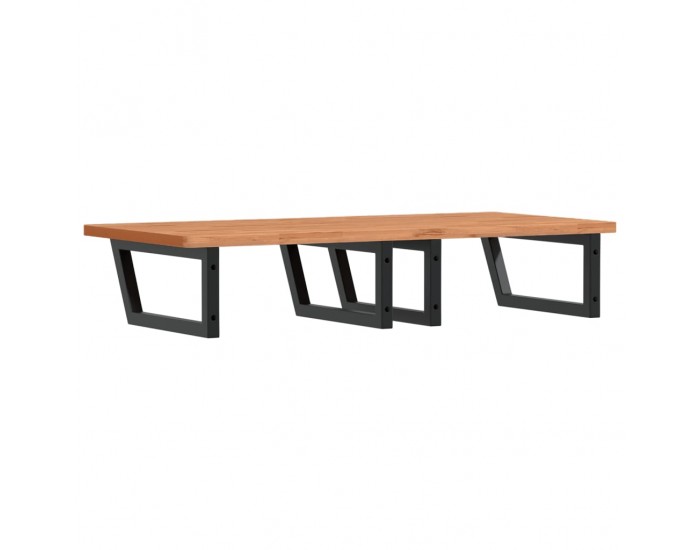 Sonata H Стенен рафт за мивка, стомана и масивно дърво бук