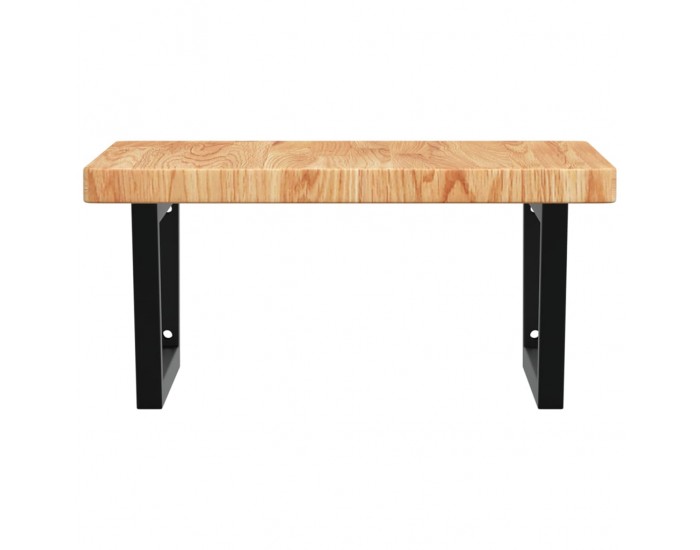 Sonata H Стенен рафт за мивка, стомана и масивно дърво дъб