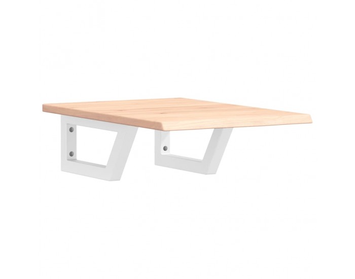 Sonata H Стенен рафт за мивка, стомана и масивно дърво дъб