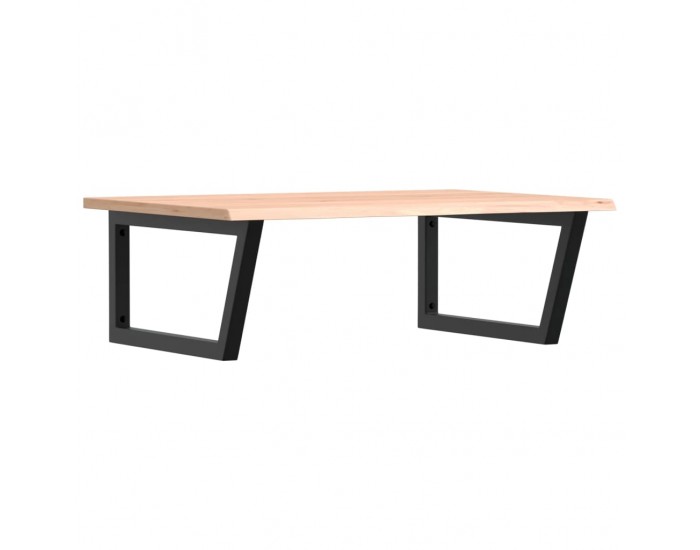 Sonata H Стенен рафт за мивка, стомана и масивно дърво дъб