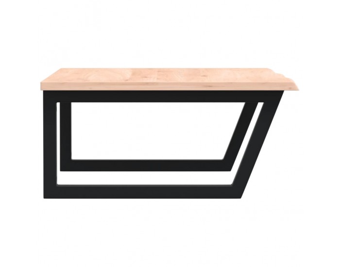 Sonata H Стенен рафт за мивка, стомана и масивно дърво дъб