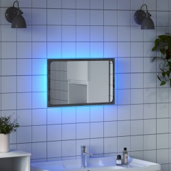 Sonata H LED огледало за баня, сив сонома, 60x8,5x38 см, инженерно дърво - Баня