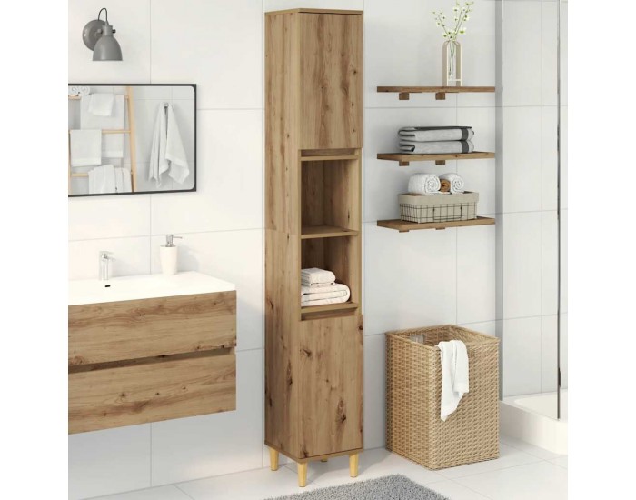 Sonata H Шкаф за баня, дъб артизан, 30x30x190 см, инженерно дърво