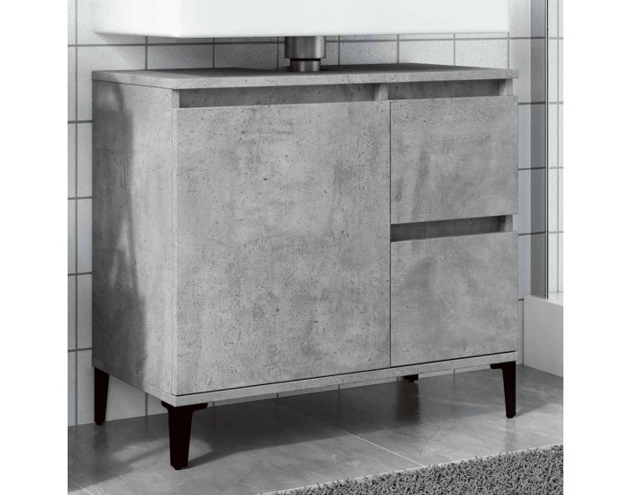 Sonata H Шкаф за мивка, бетонно сив, 65x33x60 см, инженерно дърво