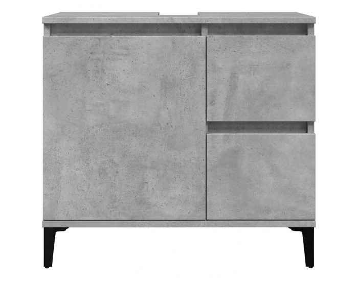 Sonata H Шкаф за мивка, бетонно сив, 65x33x60 см, инженерно дърво