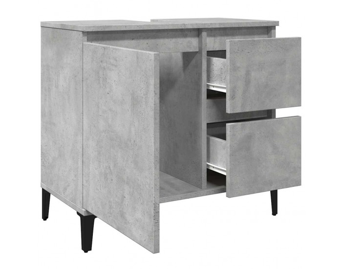 Sonata H Шкаф за мивка, бетонно сив, 65x33x60 см, инженерно дърво