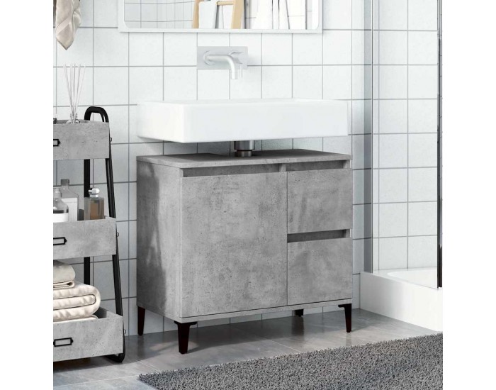 Sonata H Шкаф за мивка, бетонно сив, 65x33x60 см, инженерно дърво