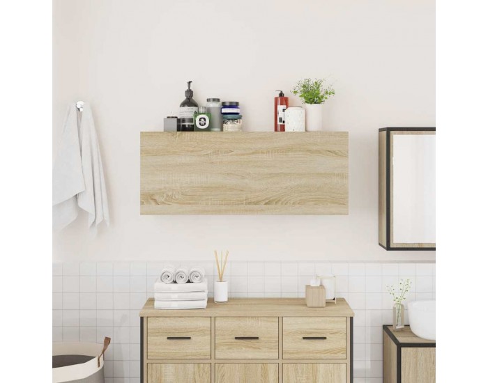 Sonata H Стенен шкаф за баня, дъб сонома, 100x25x40 см, инженерно дърво