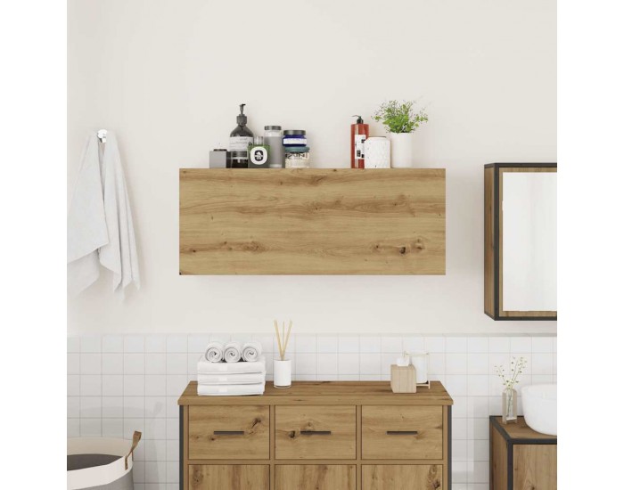 Sonata H Стенен шкаф за баня, дъб артизан, 100x25x40 см, инженерно дърво