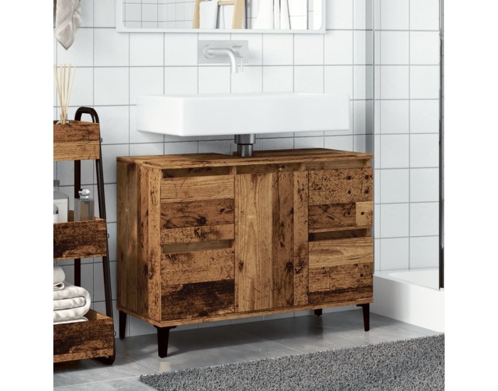 Sonata H Шкаф за мивка, старо дърво, 80x33x60 см, инженерно дърво