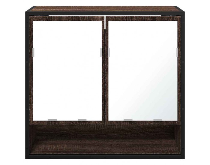 Sonata H Огледален шкаф за баня Кафяв дъб 65x20x60cm Инженерна дървесина