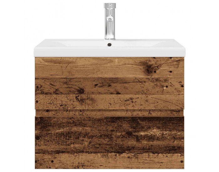 Sonata H шкаф за мивка с вграден басейн и смесител Старо дърво