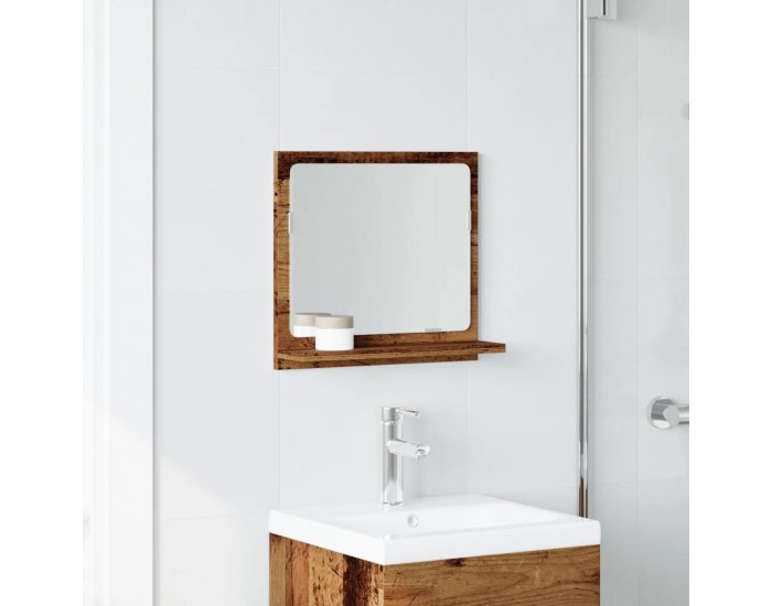 Sonata H Огледален шкаф за баня от старо дърво 40x11x37 cm