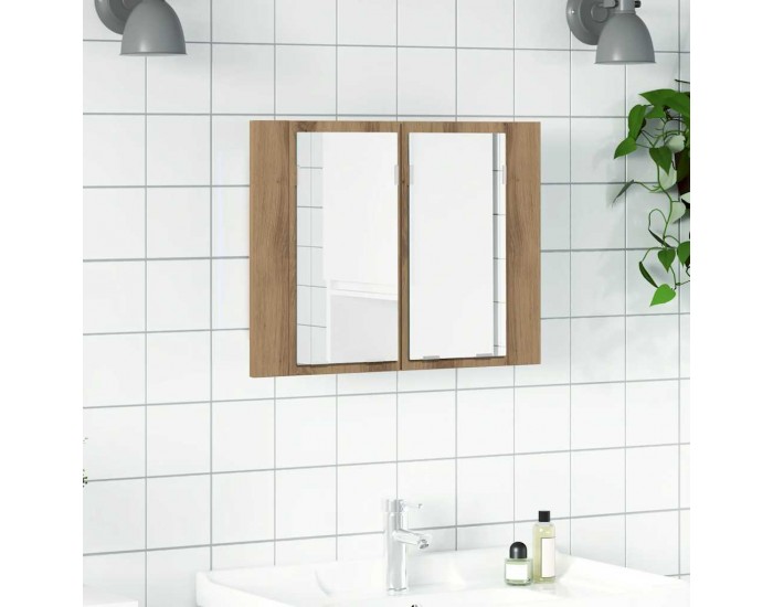 Sonata H LED огледален шкаф Artisan Oak 60x12x45 cm Инженерна дървесина