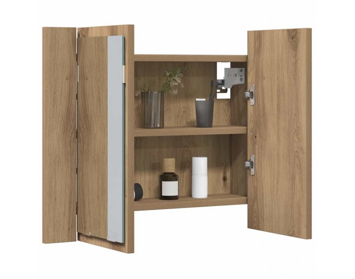 Sonata H LED огледален шкаф Artisan Oak 60x12x45 cm Инженерна дървесина