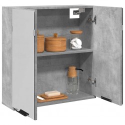 Sonata H Огледален шкаф за баня Бетон сив Инженерна дървесина - Шкафове за баня