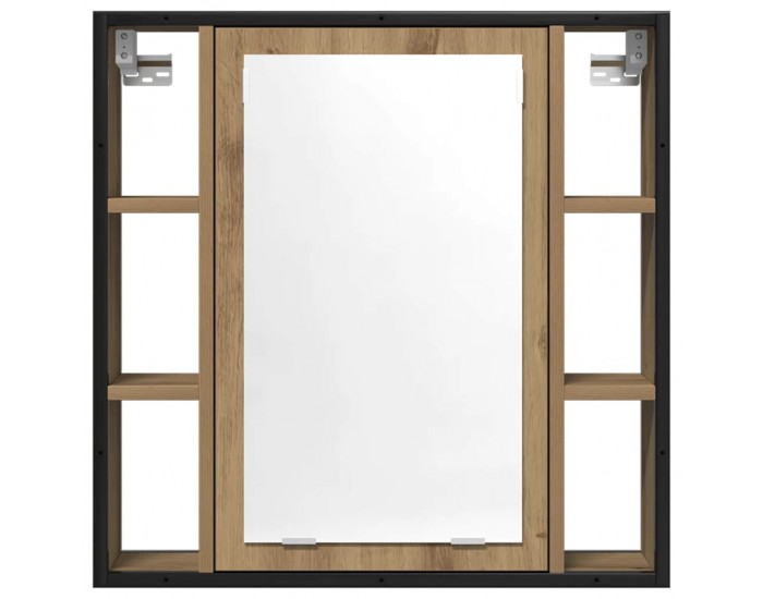 Sonata H Огледален шкаф за баня дъб артизан 60x16x60 см инженерно дърво