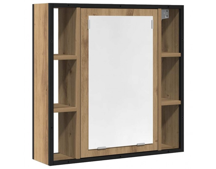 Sonata H Огледален шкаф за баня дъб артизан 60x16x60 см инженерно дърво