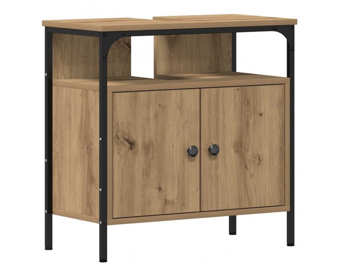 Sonata H Шкаф за мивка за баня, дъб артизан, 60x30x60см, инженерно дърво