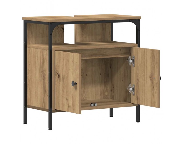 Sonata H Шкаф за мивка за баня, дъб артизан, 60x30x60см, инженерно дърво