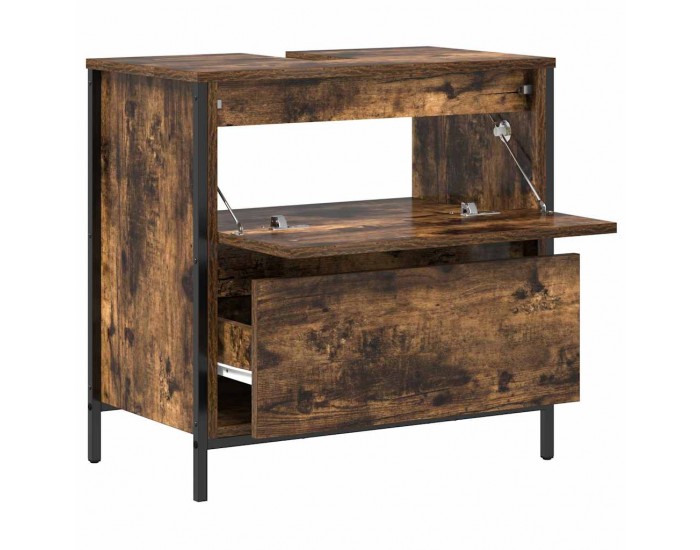 Sonata H Шкаф за баня с чекмеджета опушен дъб 60x34,5x60 cm