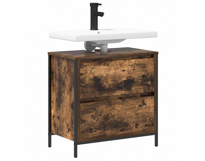 Sonata H Шкаф за баня с чекмеджета опушен дъб 60x34,5x60 cm