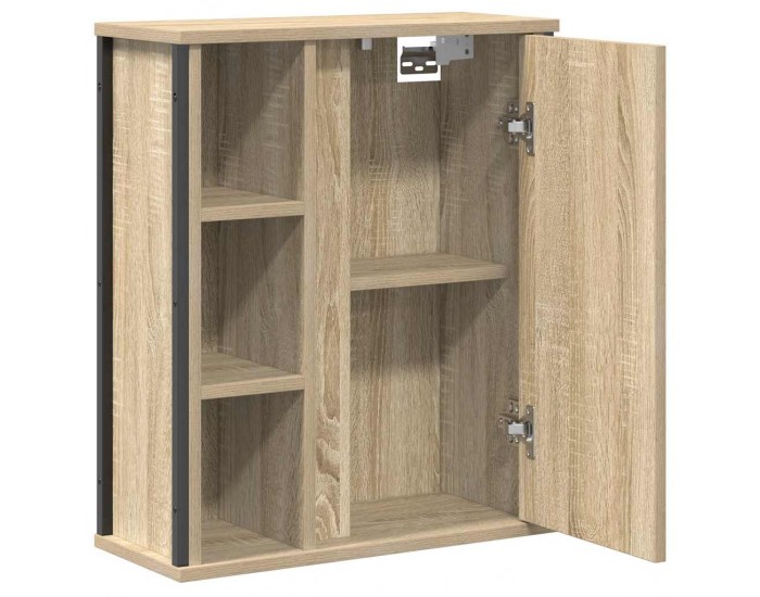 Sonata H Шкаф за баня с огледало, дъб сонома, 50x21x60 см