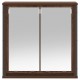 Sonata H Стенен шкаф за баня с огледало кафяв дъб 60x21x60 cm