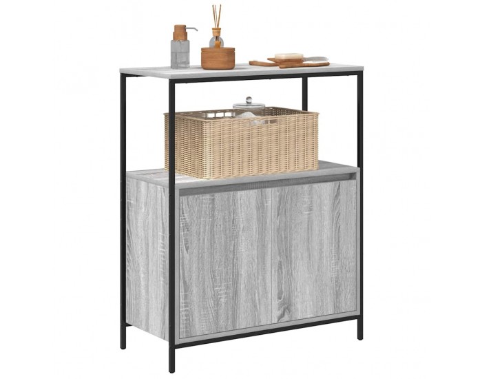 Sonata H Шкаф за баня с рафтове сив сонома 76,5x35x95 cm