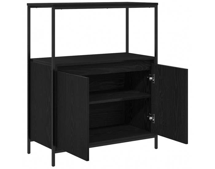 Sonata H Шкаф за баня с рафтове Черен дъб 76,5x35x95 cm