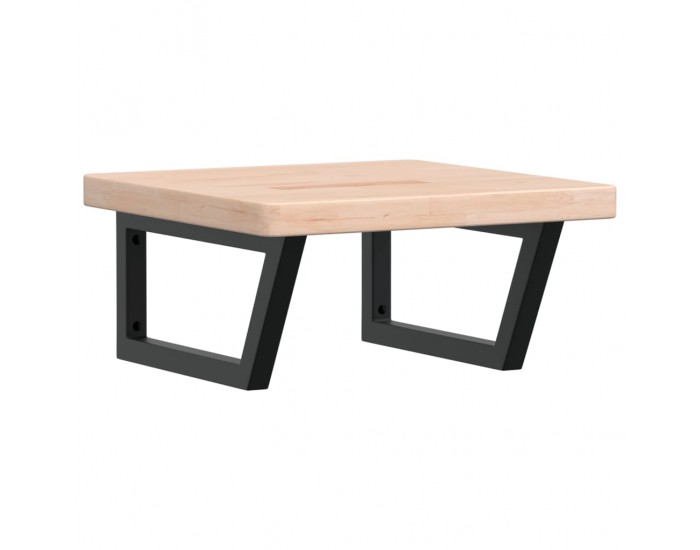 Sonata H Стенен рафт за мивка, стомана и масивно дърво дъб