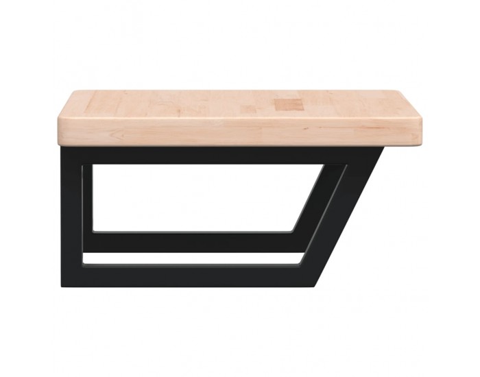 Sonata H Стенен рафт за мивка, стомана и масивно дърво дъб