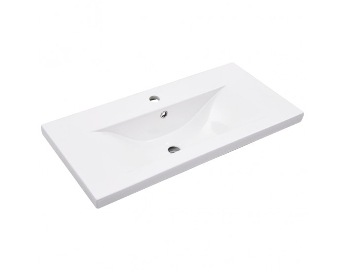 Sonata H Рамка за мивка за баня с вграден умивалник, черна, желязна