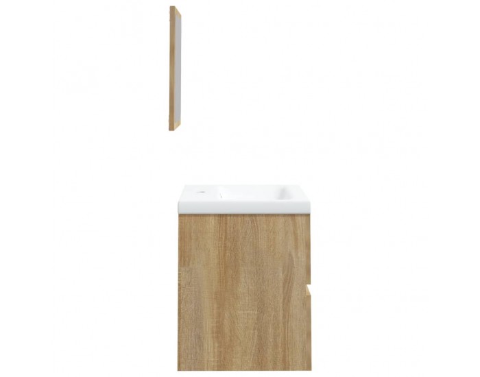 Sonata H Шкаф за баня с мивка и огледало, дъб сонома