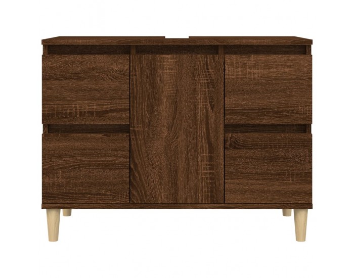 Sonata H Шкаф за мивка, кафяв дъб, 80x33x60 см, инженерно дърво