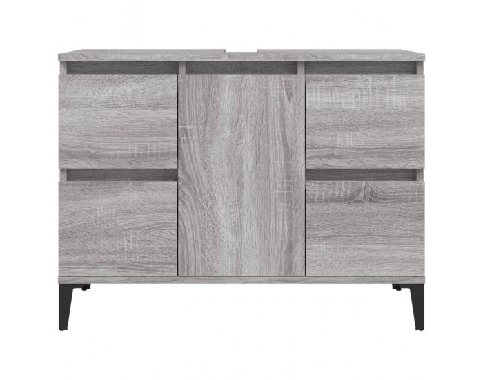 Sonata H Шкаф за мивка, сив сонома, 80x33x60 см, инженерно дърво