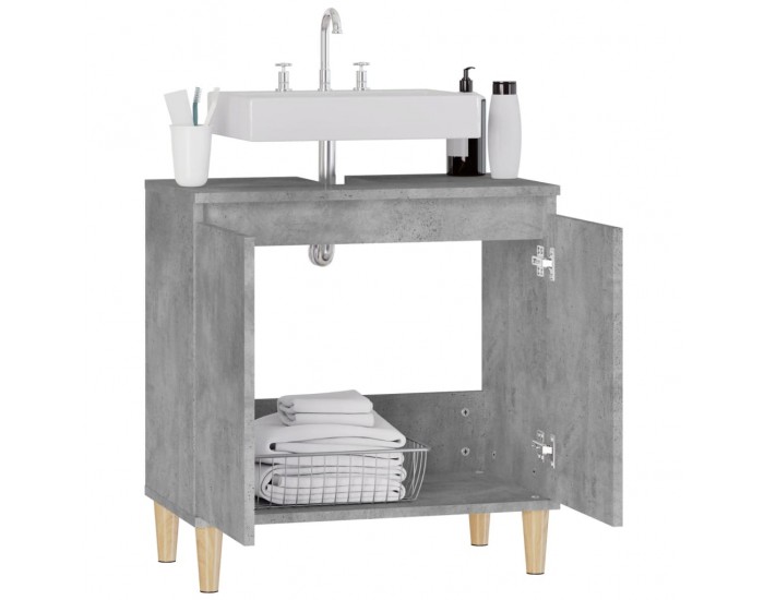 Sonata H Шкаф за мивка, бетонно сиво, 58x33x60 см, инженерно дърво