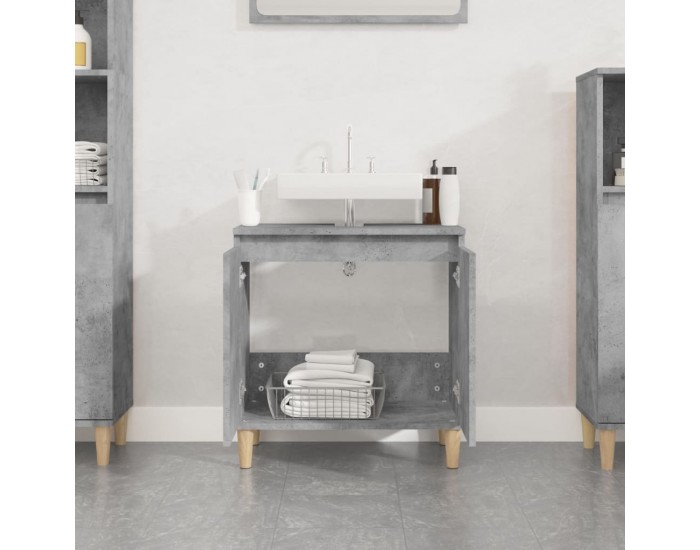 Sonata H Шкаф за мивка, бетонно сиво, 58x33x60 см, инженерно дърво