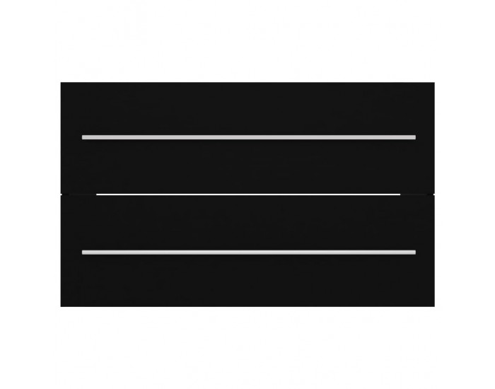 Sonata H Шкаф за мивка с вградена мивка, черен, инженерно дърво