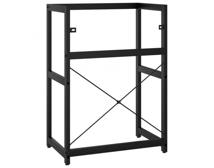 Sonata H Рамка за мивка за баня, черна, 59x38x83 см, желязо