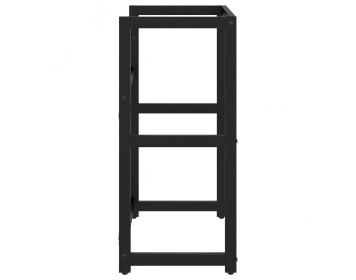 Sonata H Рамка за мивка за баня, черна, 59x38x83 см, желязо