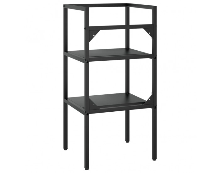 Sonata H Рамка за мивка за баня, черна, 40x38x83 см, желязо