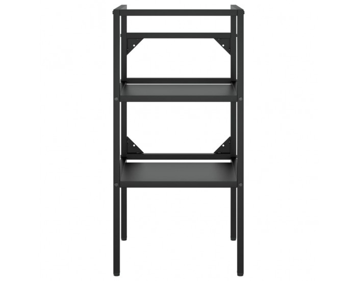 Sonata H Рамка за мивка за баня, черна, 40x38x83 см, желязо