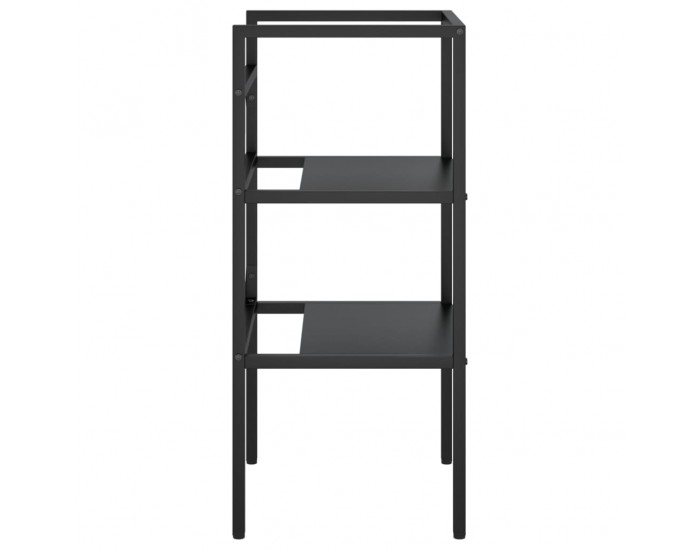 Sonata H Рамка за мивка за баня, черна, 40x38x83 см, желязо