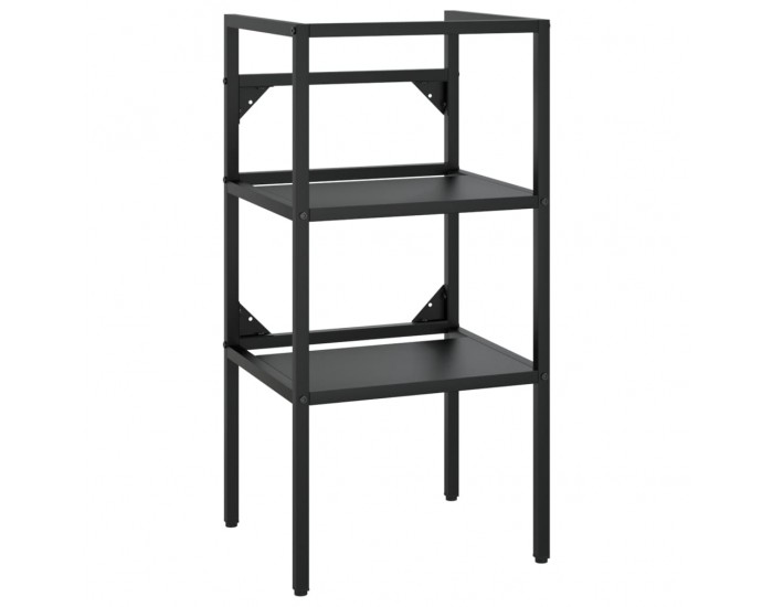 Sonata H Рамка за мивка за баня, черна, 40x38x83 см, желязо