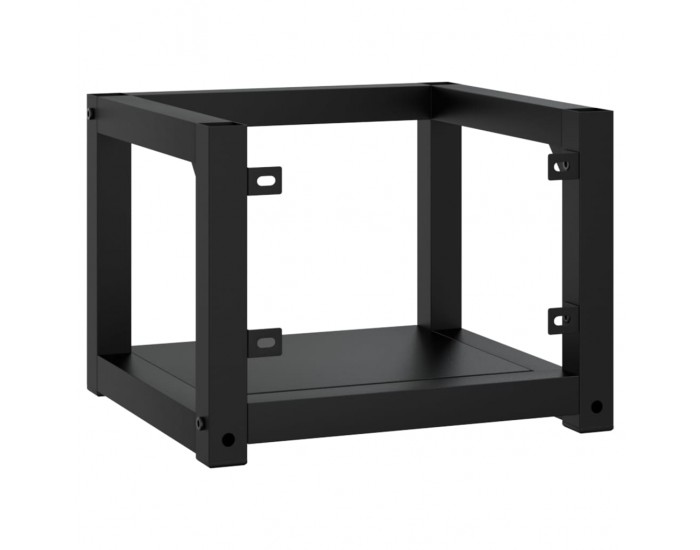 Sonata H Рамка за мивка за баня стенен монтаж черна 40x38x31 см желязо