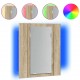 Sonata H Шкаф с LED огледало за баня, дъб сонома, 40x12x45 см, акрил