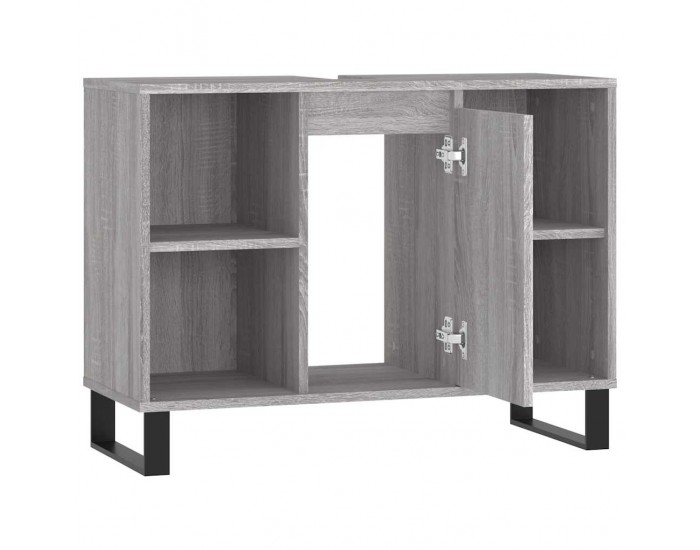 Sonata H Шкаф за баня, сив сонома, 80x33x60 см, инженерно дърво